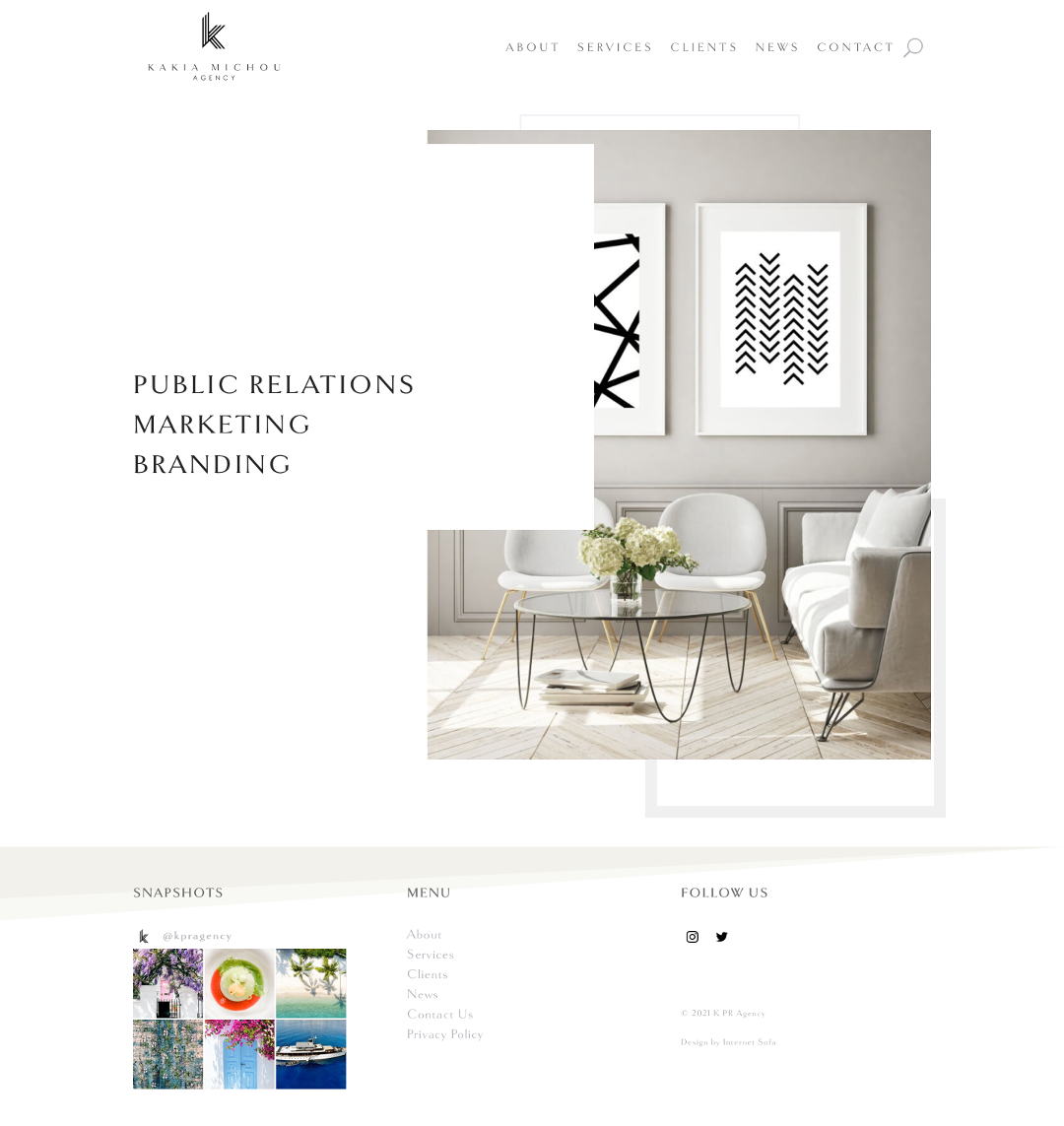 K PR Agency homepage